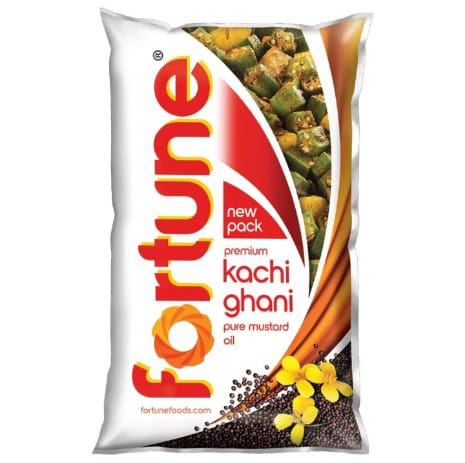 Fortune Premium Kachi Ghani Pure Mustard Oil 1L (Pouch)