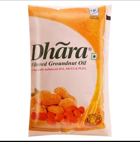 Dhara Filtered Groundnut Oil 1 L (Pouch)