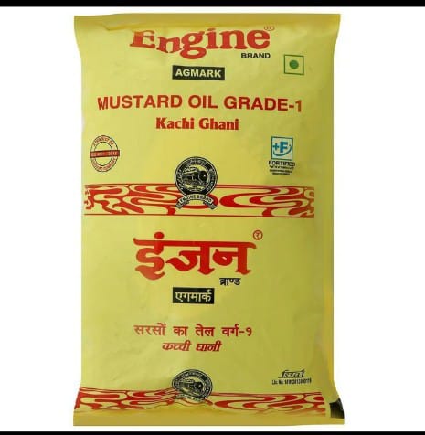 Engine Brand Kachi ghani Mustard Oil 1L (Pouch)